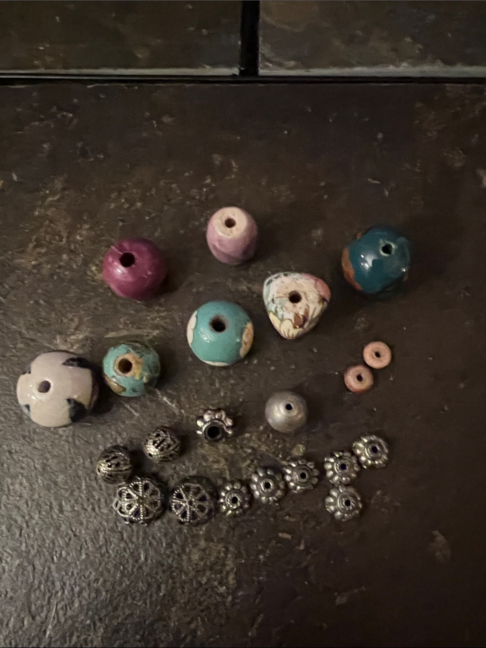 Lucky Brand Mixed Bohemian Beads from Broken Bracelet-EUC
